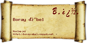 Boray Ábel névjegykártya